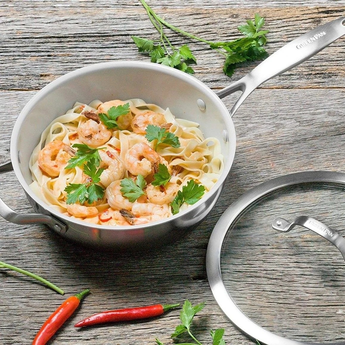 GreenPan Venice Pro Evershine 3.6-Quart Chef's Pan With Lid 5 GreenPan Venice Pro Evershine 3.6-Quart Chef's Pan With Lid - Image 3