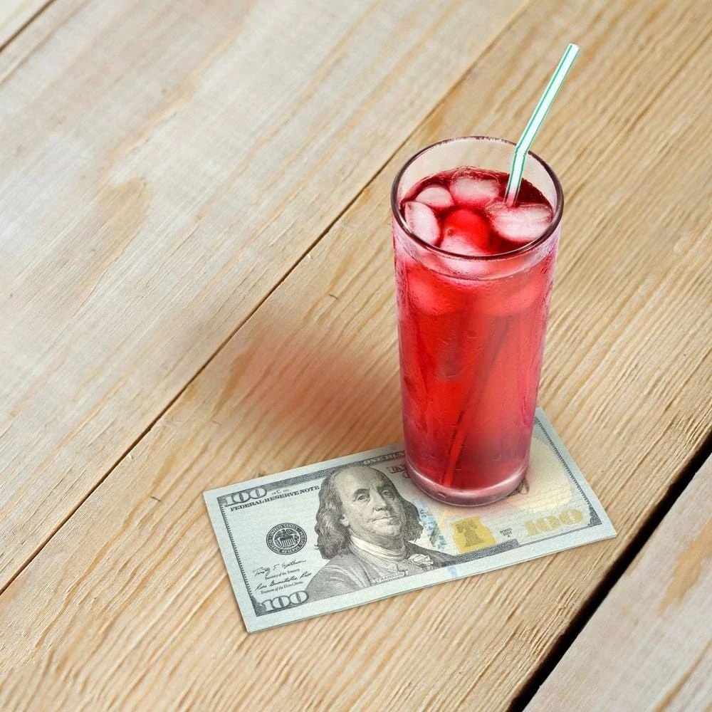 Fred Filthy Rich Money Decal Cocktail Napkins | Set Of 12 4 Fred Filthy Rich Money Decal Cocktail Napkins | Set Of 12 - Image 2