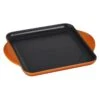 Le Creuset 9.5" Square Signature Enameled Cast Iron Griddle Pan | Flame Orange 1 Le Creuset 9.5" Square Signature Enameled Cast Iron Griddle Pan | Flame Orange -Kitchen Store flamegriddle1