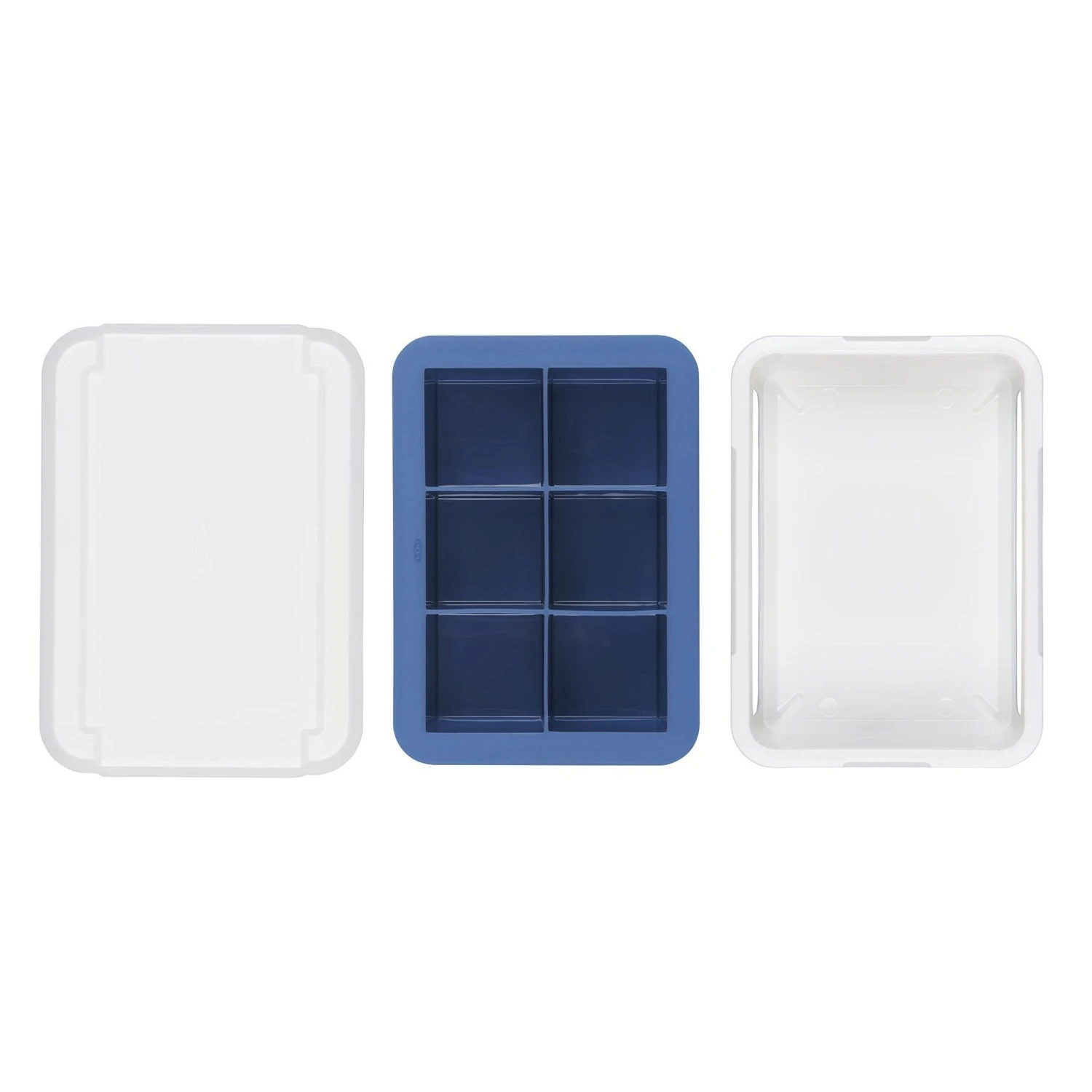 OXO Good Grips Covered Ice Cube Tray | Large Cubes 6 OXO Good Grips Covered Ice Cube Tray | Large Cubes - Image 4