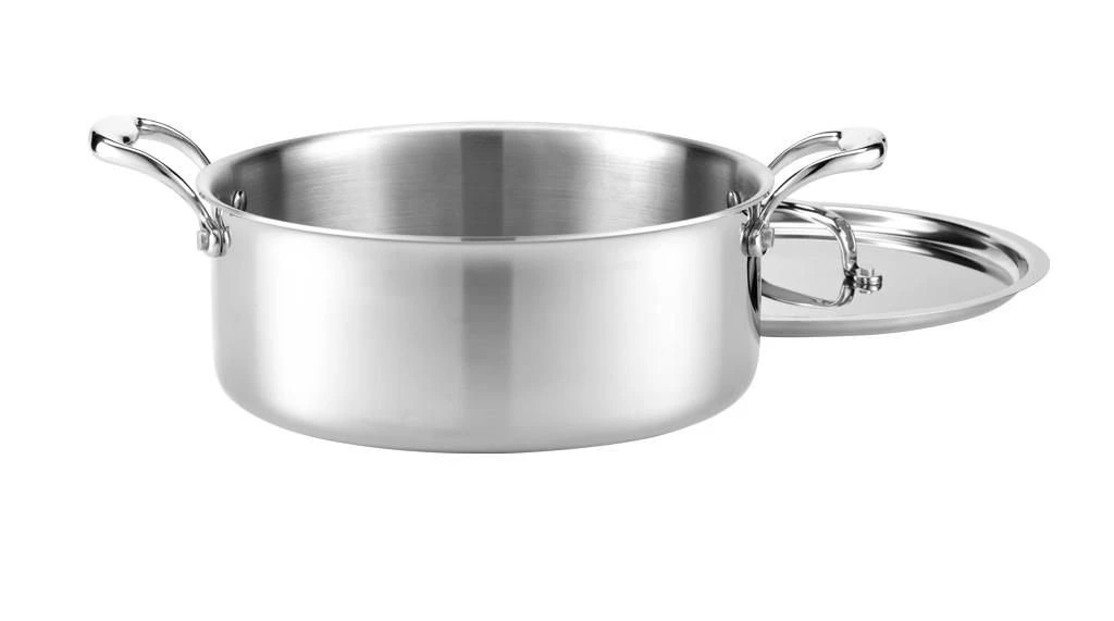 Heritage Steel Cookware Stainless Steel Rondeau With Lid | 6 Qt. 4 Heritage Steel Cookware Stainless Steel Rondeau With Lid | 6 Qt. - Image 2