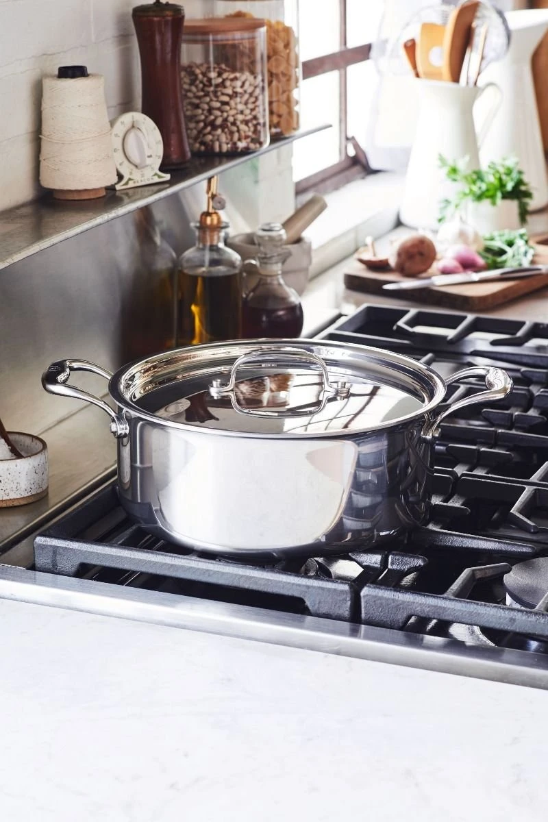 Heritage Steel Cookware Stainless Steel Rondeau With Lid | 6 Qt. 3 Heritage Steel Cookware Stainless Steel Rondeau With Lid | 6 Qt.