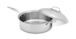 Heritage Steel Cookware Stainless Steel Family Sauté Pan With Lid | 8 Qt. -Kitchen Store hsc 14348 1