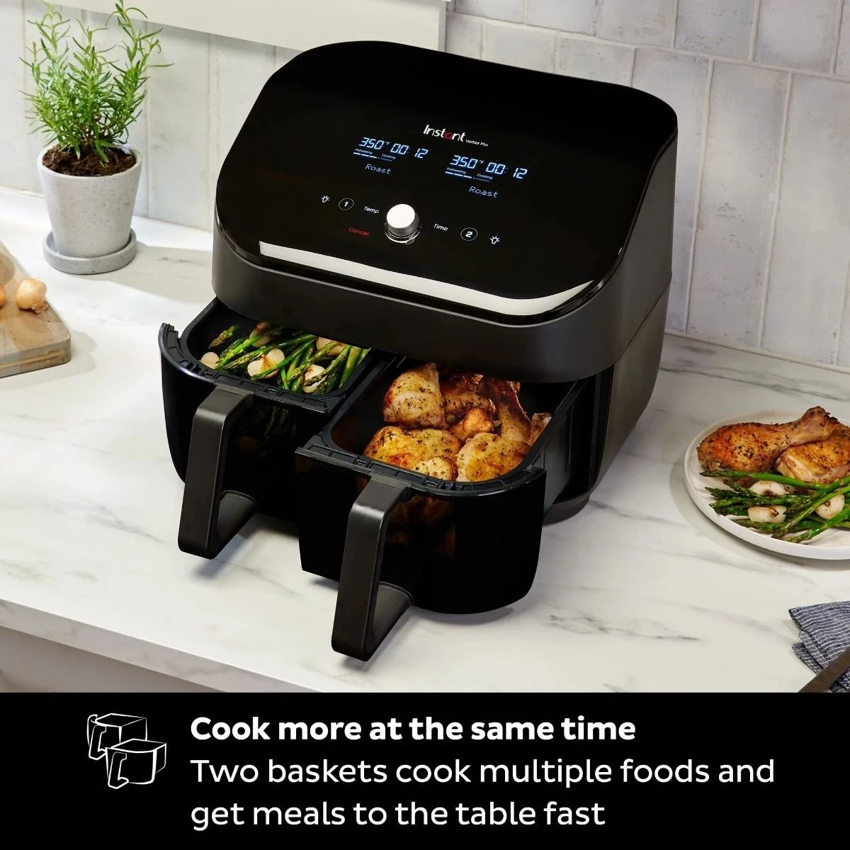 Instant Vortex Dual Basket Air Fryer With Clear Cook | 8-Quart 8 Instant Vortex Dual Basket Air Fryer With Clear Cook | 8-Quart - Image 6