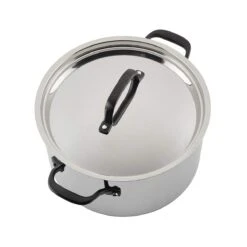 KitchenAid 8 Qt. Stainless Steel 5-Ply Stockpot With Lid -Kitchen Store kastock10