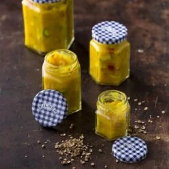 Kilner Twist Top Hexagonal Jar (Blue) | 1.6oz 9 Kilner Twist Top Hexagonal Jar (Blue) | 1.6oz -Kitchen Store kilner twisttopjars bottles piccalilli