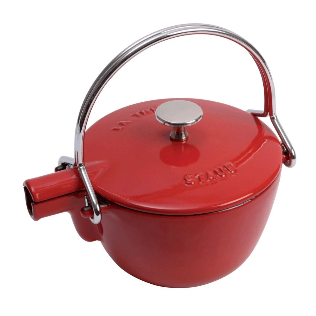 Staub 1 Qt. Round Tea Kettle | Cherry Red 3 Staub 1 Qt. Round Tea Kettle | Cherry Red