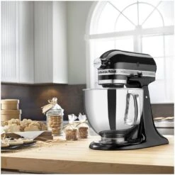 KitchenAid 5-Quart Artisan Tilt-Head Stand Mixer | Onyx Black -Kitchen Store ksm150psob mixer black popup