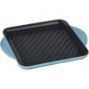 Le Creuset 9.5" Square Signature Enameled Cast Iron Grill Pan | Caribbean Blue