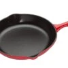 Le Creuset 10.25" Signature Enameled Cast Iron Skillet | Cerise/Cherry Red -Kitchen Store le creuset cookware cast iron skillet 10 inches cherry red ls2024 2667
