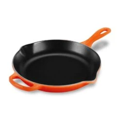 Le Creuset 10-Piece Signature Cookware Set With Stainless Steel Knobs | Flame Orange -Kitchen Store le creuset cookware cast iron skillet 10 inches flame orange ls2024 262 1