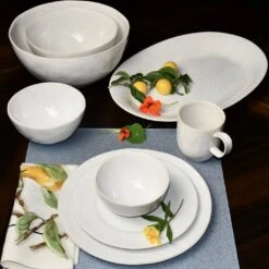 Carmel Ceramica Cozina 8" Medium Serving Bowl | White -Kitchen Store lifestyle3 3 1