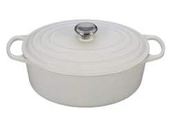 Le Creuset 6.75 Qt. Oval Signature Dutch Oven With Stainless Steel Knob | White
