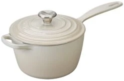 Le Creuset 2.25 Qt. Signature Enameled Cast Iron Saucepan With Stainless Steel Knob | Meringue White