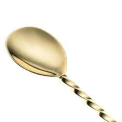 Mercer Barfly 15.75" Bar Spoon With Muddler | Gold Plated -Kitchen Store mercerbarfly.barspoon.11in.goldplatedmuddler.m37018gd.imagespoon 1