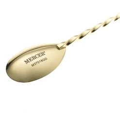 Mercer Barfly 15.75" Bar Spoon With Muddler | Gold Plated -Kitchen Store mercerbarfly.barspoon.11in.goldplatedmuddler.m37018gd.imagestamp 1