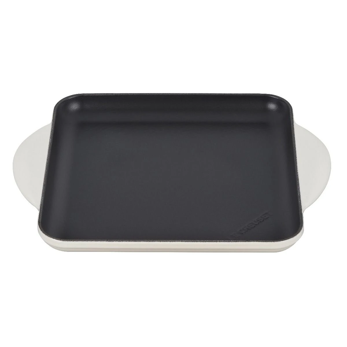 Le Creuset 9.5" Square Signature Enameled Cast Iron Griddle Pan | Meringue White 3 Le Creuset 9.5" Square Signature Enameled Cast Iron Griddle Pan | Meringue White