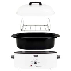 Nesco 18-Quart Roaster | White -Kitchen Store mwr18 14 6 5x5 1