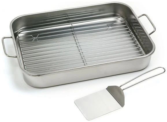 Norpro Stainless-Steel Roaster Pan Set 3 Norpro Stainless-Steel Roaster Pan Set