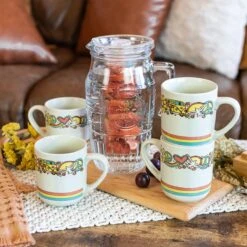 Everything Kitchens Modern Flat 15oz Mugs (Set Of 4) | Peace & Love -Kitchen Store ps squares 0011 peace and love modern flat lifestyles 3593 1