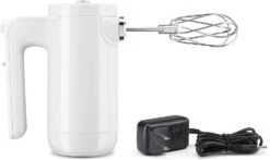 KitchenAid 7-Speed Cordless Hand Mixer | White -Kitchen Store rechargeable cordless hand mixer white