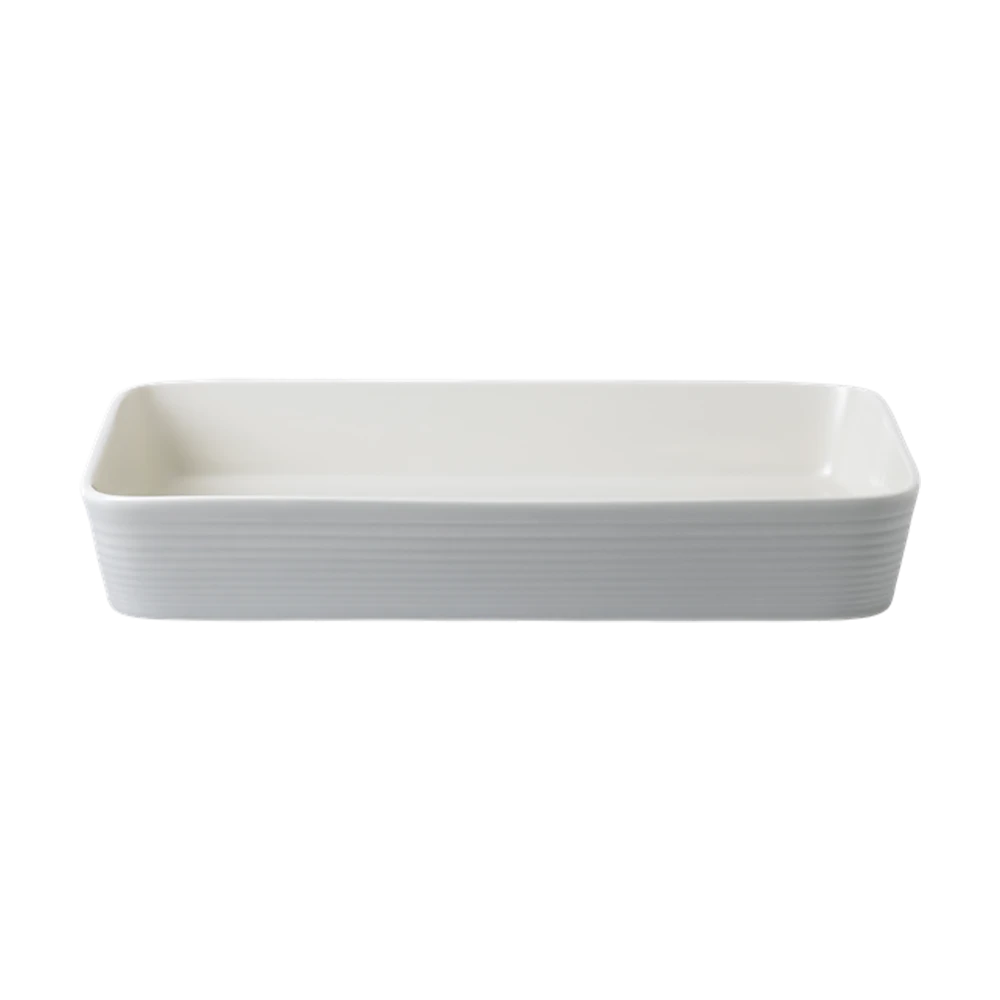 Royal Doulton Gordon Ramsay Maze Collection 2.5 Qt. Rectangular Roaster | Light Grey 3 Royal Doulton Gordon Ramsay Maze Collection 2.5 Qt. Rectangular Roaster | Light Grey