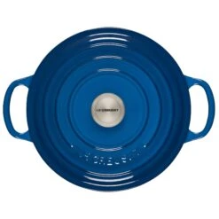 Le Creuset 3.5 Qt. Round Signature Dutch Oven With Stainless Steel Knob | Marseille Blue -Kitchen Store rs11193 ls2501 2259ss 3 1