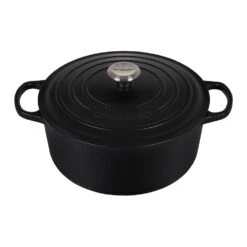 Le Creuset 7.25 Qt. Round Signature Dutch Oven With Stainless Steel Knob | Licorice