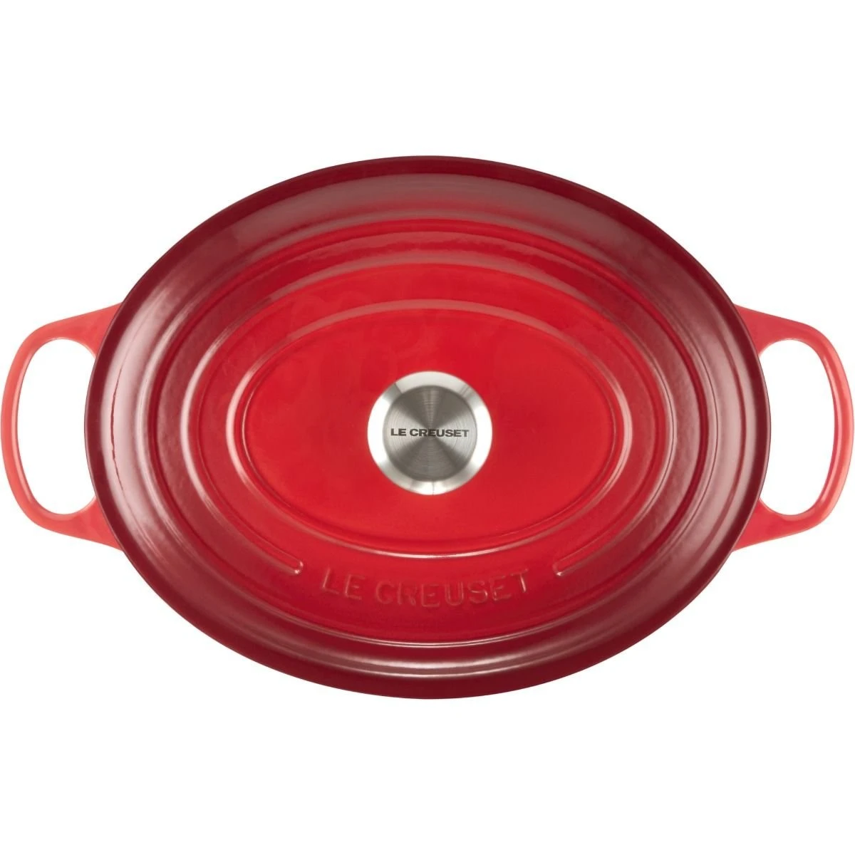 Le Creuset 6.75 Qt. Oval Signature Dutch Oven With Stainless Steel Knob | Cerise/Cherry Red 5 Le Creuset 6.75 Qt. Oval Signature Dutch Oven With Stainless Steel Knob | Cerise/Cherry Red - Image 3