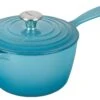Le Creuset 2.25 Qt. Signature Enameled Cast Iron Saucepan With Stainless Steel Knob | Caribbean Blue 2 Le Creuset 2.25 Qt. Signature Enameled Cast Iron Saucepan With Stainless Steel Knob | Caribbean Blue -Kitchen Store rs12286 ls2518 1817ss 1