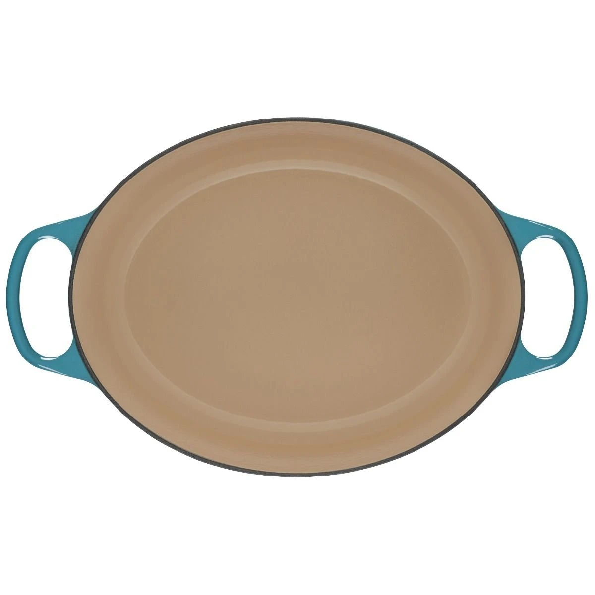 Le Creuset 6.75 Qt. Oval Signature Dutch Oven With Stainless Steel Knob | Caribbean Blue 6 Le Creuset 6.75 Qt. Oval Signature Dutch Oven With Stainless Steel Knob | Caribbean Blue - Image 4