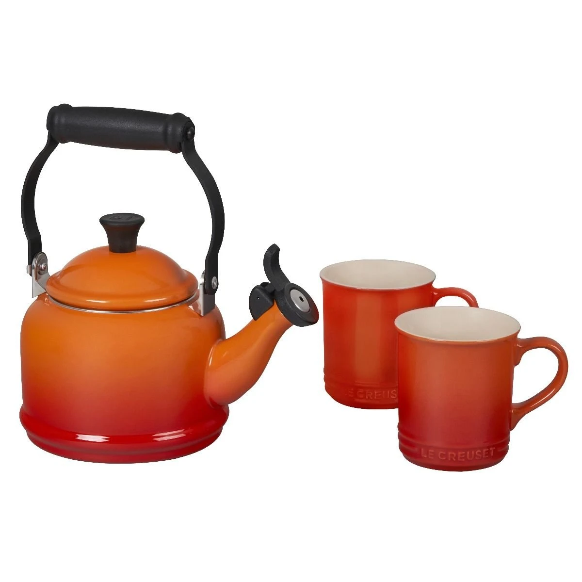 Le Creuset 1.25 Qt. Demi Kettle Tea Pot | Flame Orange 4 Le Creuset 1.25 Qt. Demi Kettle Tea Pot | Flame Orange - Image 2
