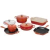 Le Creuset 10-Piece Signature Cookware Set With Stainless Steel Knobs | Flame Orange -Kitchen Store rs14884 ms2110 2ss