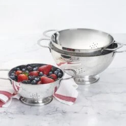 Le Creuset Stackable Stainless Steel Colanders (Set Of 3) -Kitchen Store rs15244 colanders