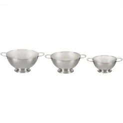 Le Creuset Stackable Stainless Steel Colanders (Set Of 3) -Kitchen Store rs18031 ssc0824 3pc