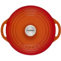 Le Creuset 2.75 Qt. Shallow Round Dutch Oven | Flame -Kitchen Store rs18084 2.75qtshallowrdflame 3