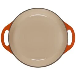 Le Creuset 2.75 Qt. Shallow Round Dutch Oven | Flame -Kitchen Store rs18085 2.75qtshallowrdflame 4