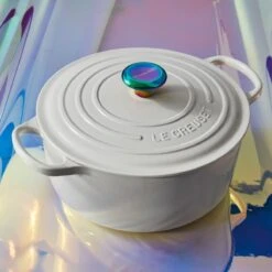 Le Creuset Signature Iridescent Knob | Large -Kitchen Store rs18316 221017 lecreuset whiterdo square ret lpr