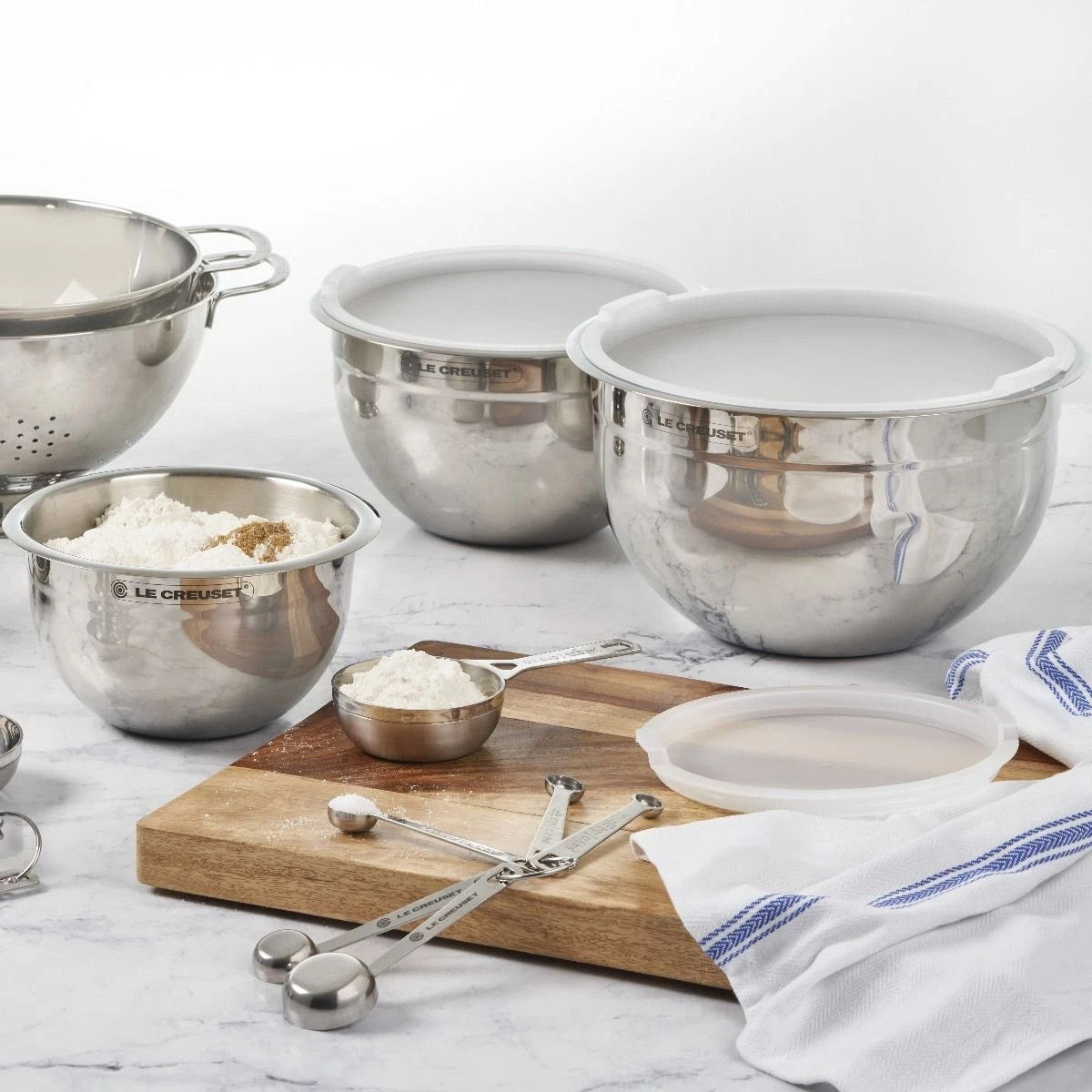 Le Creuset Nested Stainless Steel Mixing Bowls (Set Of 3) 13 Le Creuset Nested Stainless Steel Mixing Bowls (Set Of 3) - Image 11