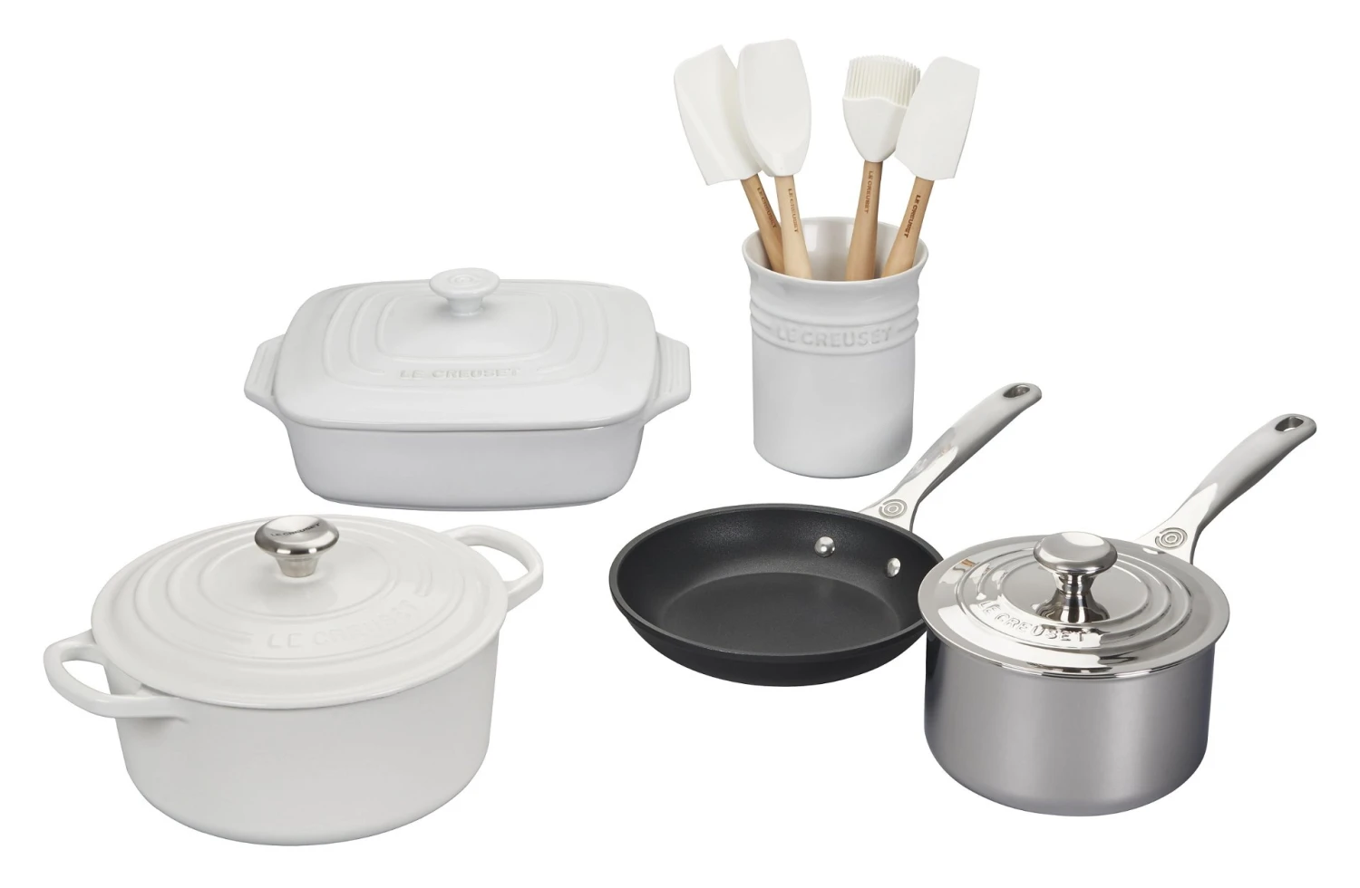 Le Creuset 12-Piece Mixed Material Set | White 2 Le Creuset 12-Piece Mixed Material Set | White