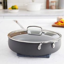Cuisinart Contour Hard Anodized Saute Pan With Helper Handle & Cover | 5 Qt. -Kitchen Store sautelifestyle