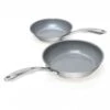 Chantal Set Of 2 Ceramic Coated Fry Pans | 8" & 10" -Kitchen Store slin 2024c chantal set of 2 ceramic coated fry pans