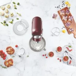 Cuisinart Precision Master 5.5-Quart Stand Mixer | Pinot Noir -Kitchen Store sm50pn ff backpanel layers