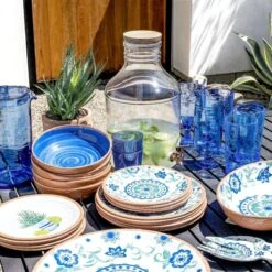 TarHong Melamine Tabletop 10.5" Round Dinner Plate | Rio Turquoise Floral 9 TarHong Melamine Tabletop 10.5" Round Dinner Plate | Rio Turquoise Floral -Kitchen Store tabletop rio floral 6 2