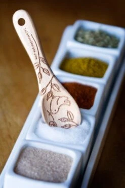 Talisman Designs Tiny Beechwood Salt Spoon (3.5") -Kitchen Store talisman designs beechwood wooden spoon small 2191 2