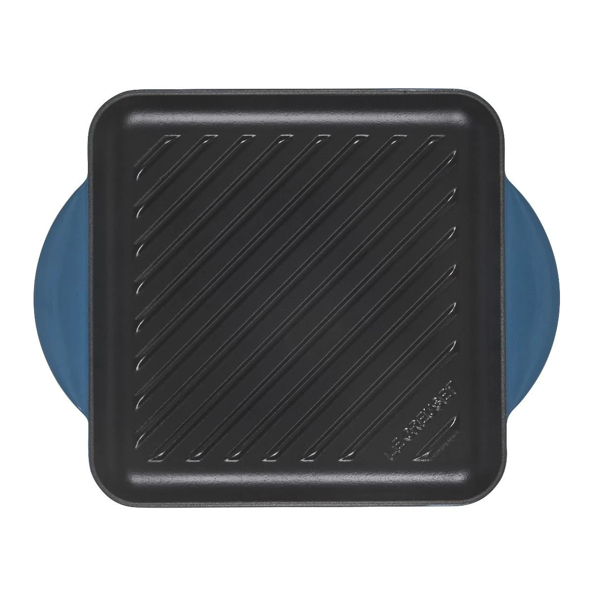 Le Creuset 9.5" Square Signature Enameled Cast Iron Grill Pan | Deep Teal 4 Le Creuset 9.5" Square Signature Enameled Cast Iron Grill Pan | Deep Teal - Image 2
