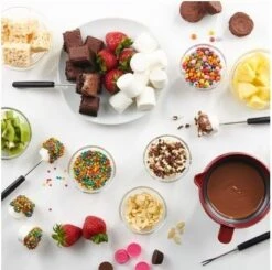 Trudeau Electric 7-Piece Chocolate Fondue Set -Kitchen Store trudeau choco fondue3