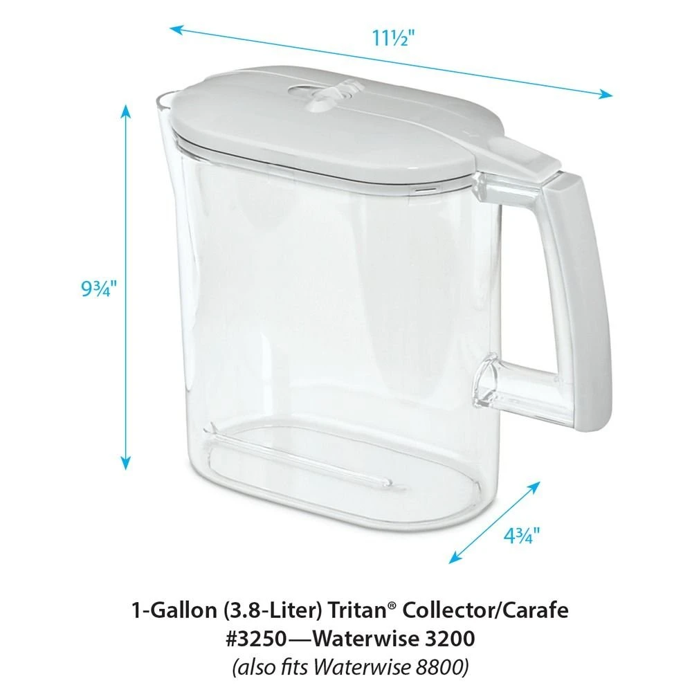Waterwise 1 Gallon Replacement Carafe For Model: 3200 Distiller 4 Waterwise 1 Gallon Replacement Carafe For Model: 3200 Distiller - Image 2