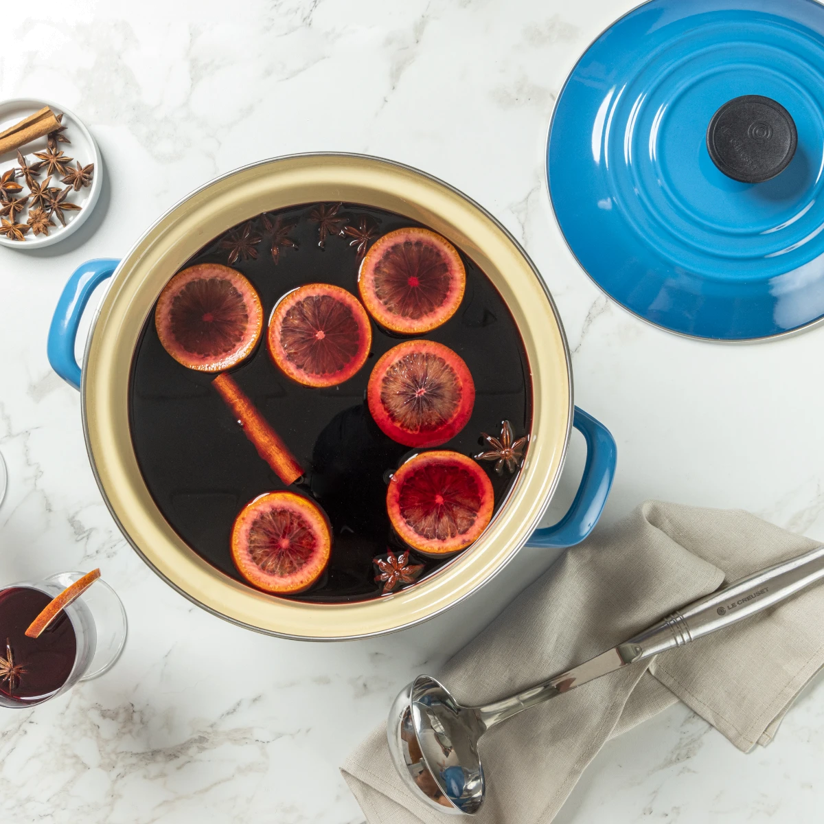 Le Creuset 8 Qt. Stock Pot | Marseille Blue 4 Le Creuset 8 Qt. Stock Pot | Marseille Blue - Image 2