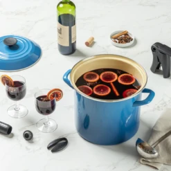 Le Creuset 8 Qt. Stock Pot | Marseille Blue 7 Le Creuset 8 Qt. Stock Pot | Marseille Blue -Kitchen Store wine2